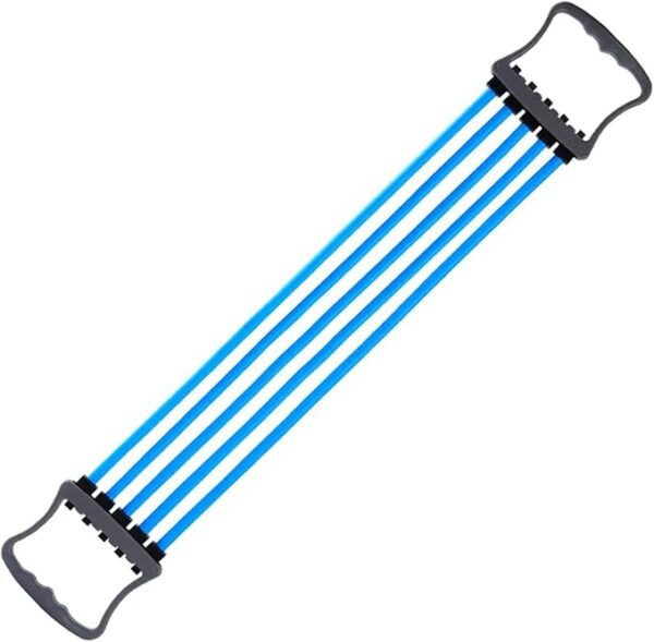 Wilsonzin Fitness-Expander, Brust-Expander, Fitness-Muskelzug-Trainingsgerät, 5 abnehmbare Brust-Expander-Widerstandsbänder für Zuhause, Fitnessstudio, Schulter-, Armmuskeltraining, verwendet